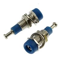 Гнездо RUICHI Z008 2 мм panel jack синий, на панель под пайку | код 106889 | Ruichi
