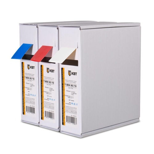 Термоусаживаемая трубка T-BOX 10/5 синий (10м) (КВТ) | код 65617 | КВТ