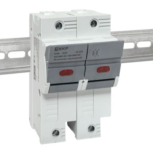 Предохранитель-разъединитель DF 22х58 2Р (тип ПВЦ) EKF | код df222-e | EKF фото 3