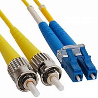 Патч-корд оптический LANMASTER, LSZH, дуплексный, ST/APC-LC/UPC, SM OS2, 7.0 м | код LAN-2ST-2LC/SAU-7.0 | LANMASTER
