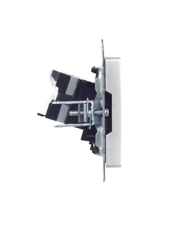 BRITE Розетка компьютерная RJ45 кат.5E РК10-БрА алюминий | код BR-K10-1-K47 | IEK фото 7