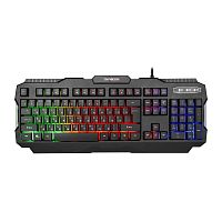 Клавиатура игровая Гарнизон GK-330G, подсветка RAINBOW, USB, черный, антифантомные клавиши, 12 дополнительных функций, кабель 1.5м | код GK-330G | Гарнизон