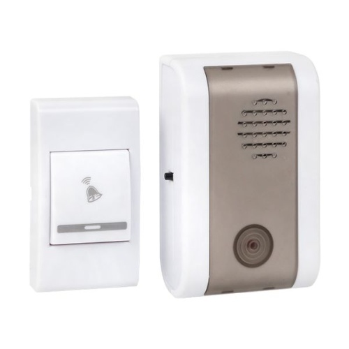 Звонок беспр, на батарейках 003 (бел,-сер, 36 мелод, с индик, 2х1,5В АA дист, 80м,) Basic | код DBB-A-003 | EKF фото 2