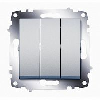 Выключатель 3-клавишный COSMO, скрытый монтаж, алюминий | код. 619-011000-254 | ABB