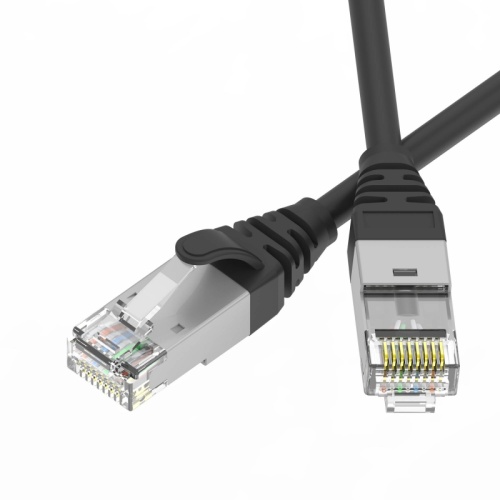 Патч-корд экранированный Ultra SLIM CAT6A S/FTP 4х2, 30 AWG, LSZH, чёрный, 0,3м | код RN6ASF4503BK-30 | DKC