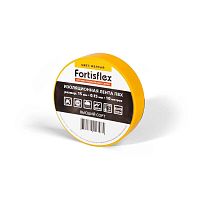 Изолента ПВХ 15x0.15х10 желтая (Fortisflex) | код 71224 | КВТ