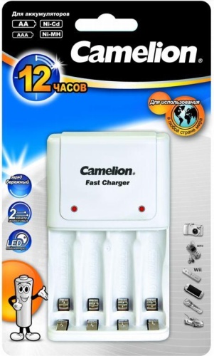 Устройство зарядное BC 1010B (C-1010B/2-4AA/AAA/200мА свет. индик.) бел. Camelion 10357 фото 4