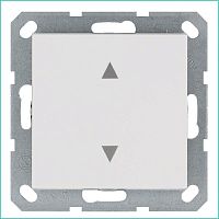 Выключатель одноклавишный для штор 10A 250V~ с накладкой, цвет белый глянцевый | код G3018W | Jasmart