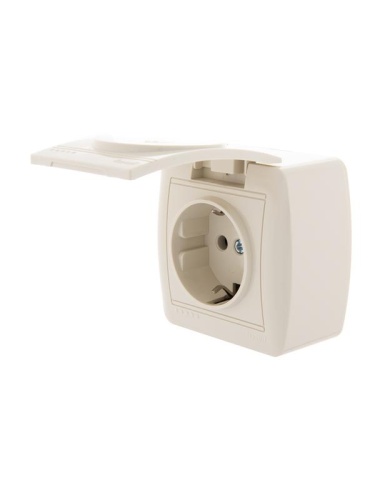 Демет Розетка с/з с крышкой крем | код 711-0300-123 | Lezard фото 4