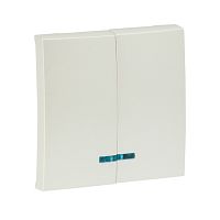 Валенсия лицевая панель выключателя 2-кл, с индикатором 10А жемчуг PROxima | код ESV10-L-123-50 | EKF