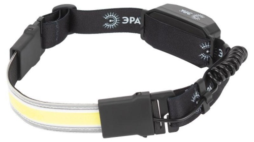 Фонарь налобный светодиодный GA-807 "Кибер" аккумуляторный 10Вт COB 3 режима miscro USB | код Б0054033 | ЭРА