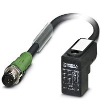 Кабель для датчика / исполнительного элемента SAC-3P-M12MS/0,6-PUR/C-1L-Z | код 1400785 | PHOENIX CONTACT