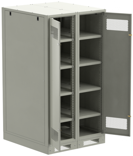 ITK LINEA B Шкаф (пустой) 1700х900мм дверь двуст. мет. сер. | код LB35-17H99-2M | ITK by IEK