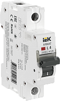 ARMAT Авт. выкл. M10N 1P L 4А IEK | код AR-M10N-1-L004 | IEK