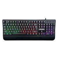 Клавиатура Гарнизон GK-350L, Rainbow,USB,черн, подставка для запястий, антифант. кл, кабель 1.5м | код GK-350L | Гарнизон