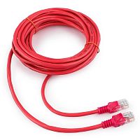 Патч-корд UTP Cablexpert PP12-5M/RO кат.5e, 5м, литой, многожильный (розовый) | код PP12-5M/RO | Cablexpert