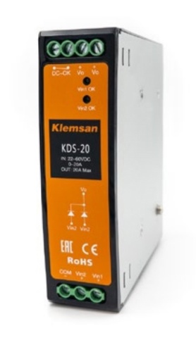Модуль резервирования питания, KDS-20, 24V, 20A | код 0.0.0.6.18056 | KLEMSAN