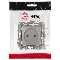 Розетка Серия 12 12-2105-16 , 2P, 16А-250В, титан | код Б0065699 | ЭРА