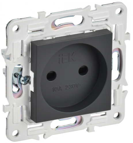 SKANDY Роз. без з/к с з/ш 10А SK-R01T титан IEK | код SK-R13-10-K48 | IEK