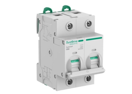 Автоматический выключатель (АВ) 27мм C 63A 2P 10 kA 400В Systeme9 | код S9H32263 | Systeme Electric Автоматический выключатель (АВ) 27мм C 63A 2P 10 kA 400В Systeme9 | код S9H32263 | Systeme Electric