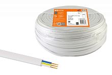 Провод ПГВВП 3х1 ГОСТ (бухта 100м) белый | код SQ0127-0555 | РЭМЗ ТМ