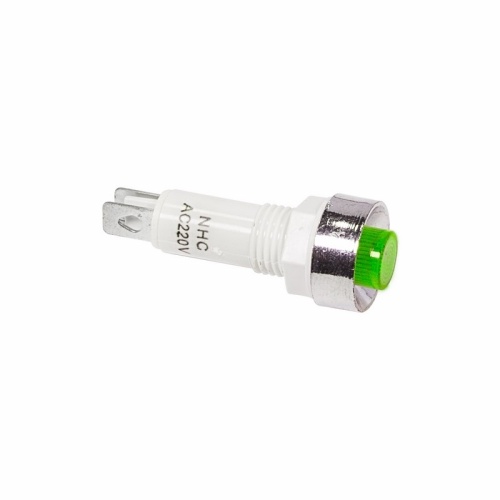 Индикатор c ОТРАЖАТЕЛЕМ 10 220V зеленый REXANT | код 36-4752 | REXANT