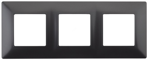 Рамка на 3 поста, Эра Elegance, антрацит, 14-5003-05 | код Б0034397 | ЭРА