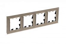 Рамка 4-м AtlasDesign Nature стекло шампань | код. ATN320504 | Schneider Electric