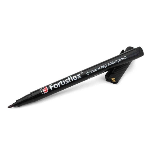 Фломастер электрика маркировочный ФМ-1.0 (черн.) (Fortisflex) | код 83403 | КВТ