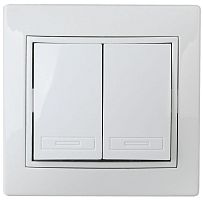 Выключатель 2-кл. СП Plano 10А IP20 1-104-01 250В бел. Intro Б0027601