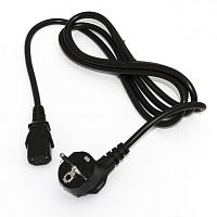 Кабель питания компьютера Shucko + C13 3x0.75 10A угловая вилка 1.0 м | код 39342 | Hyperline