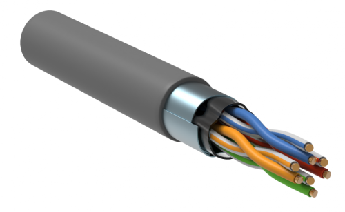 ITK Витая пара F/UTP 5E 4х2х24AWG LSZH серый (305м) РФ/С | код LC1-C5E04-321-S-R | ITK by IEK