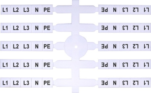 Маркировочная табличка (200шт.) EO3 (L1,L2,L3,N,PE) | код 003901816 | ETI