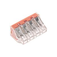 Экспресс-клемма СМК 773-174 4-проводная 0.75-6кв.мм с пастой (блист.5шт) Rexant 07-5279-5