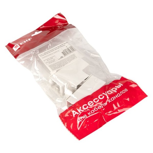 Угол T-образный (25х25) (4 шт) белый-Plast | код tchw-25-25x4 | EKF фото 3