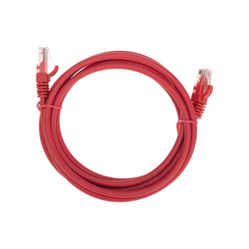 Патч-корд U/UTP, CAT 6, RJ45-RJ45, 26AWG, LSZH, красный, 2м REXANT | код 02-0293-2 | REXANT