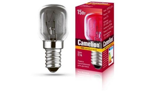Лампа накаливания MIC 15/PT/CL/E14 для духовок | код 12979 | Camelion