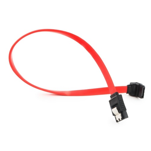 Кабель интерфейсный SATA Cablexpert CC-SATAM-DATA90-0.3M, 30см, угловой разъем, 7pin/7pin, защелка, пакет | код CC-SATAM-DATA90-0.3M | Cablexpert