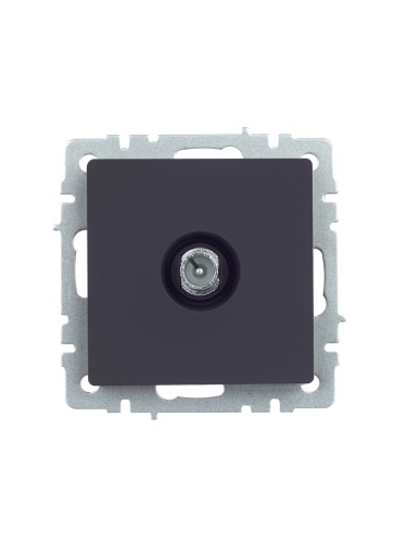 BRITE Розетка TV проходная РТВ10-0-БрГ графит | код BR-A10-P-K53 | IEK фото 6