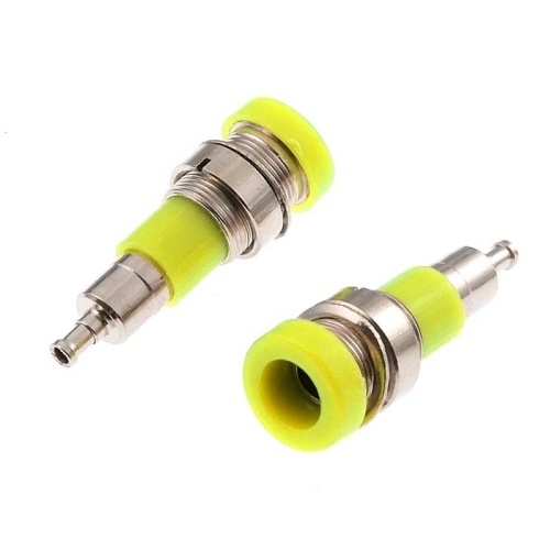 Гнездо RUICHI Z010 4 мм panel jack желтый, на панель под пайку | код 106880 | Ruichi