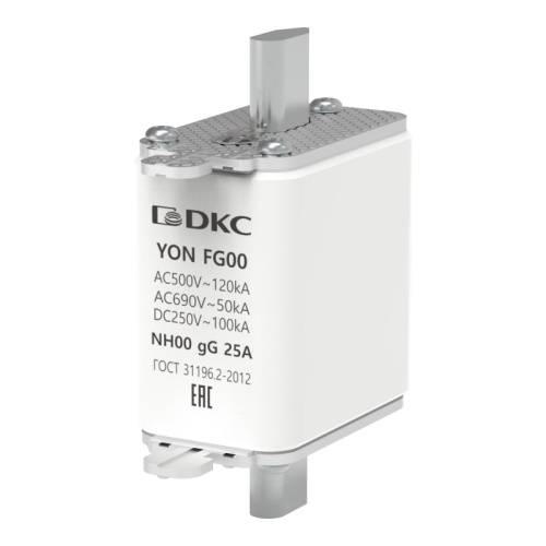Предохранитель YON ножевого типа FG00 с одинарной индикацией 25А | код 1FG00-0025 | DKC