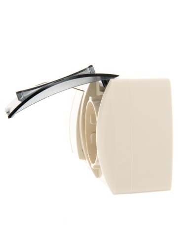 Блок ОП Nata (розетка евростандарт с заземл. с защ. крышкой + 2-кл. выкл.) IP20 крем. LEZARD 710-0300-171 фото 3