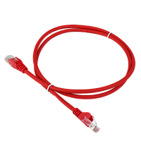 Патч-корд LANMASTER LSZH UTP кат.5e, 2.0 м, красный | код LAN-PC45/U5E-2.0-RD | LANMASTER