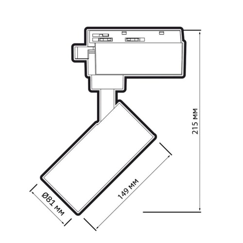 Светильник светодиодный трековый TRB 0736 36Вт 4000К 24град. BL IP40 1ф Pro JazzWay 5066311 фото 4