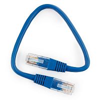 Патч-корд UTP Cablexpert кат.5e PP12-0.25M/B, 0.25м, литой, многожильный (синий) | код PP12-0.25M/B | Cablexpert