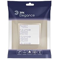 Рамка для розеток и выключателей Elegance 14-5011-04 Classic, на 1 пост, шампань | код Б0060574 | ЭРА