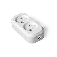 Розетка-колодка для удлинителя IONICH 2 гнезда б/з | код 1517 | Universal