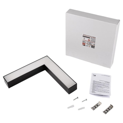 Светильник светодиодный PSO-02L 16Вт 4000К L-обр. 255х255х42мм BLACK ДПО/ДСО для реечных потолков IP40 (универсальный монтаж: накладной/подвесной) Pro+ JazzWay 5069008 фото 3