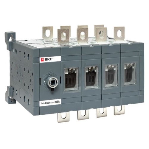 Рубильник 250A 4P реверсивный без рукоятки управления TwinBlock EKF | код tb-s-250-4p-rev | EKF фото 2