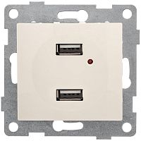 Розетка USB 2-м СП Bravo механизм беж. | код С10USB2-003 | GUSI